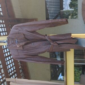 Danier brown leather jacket medium